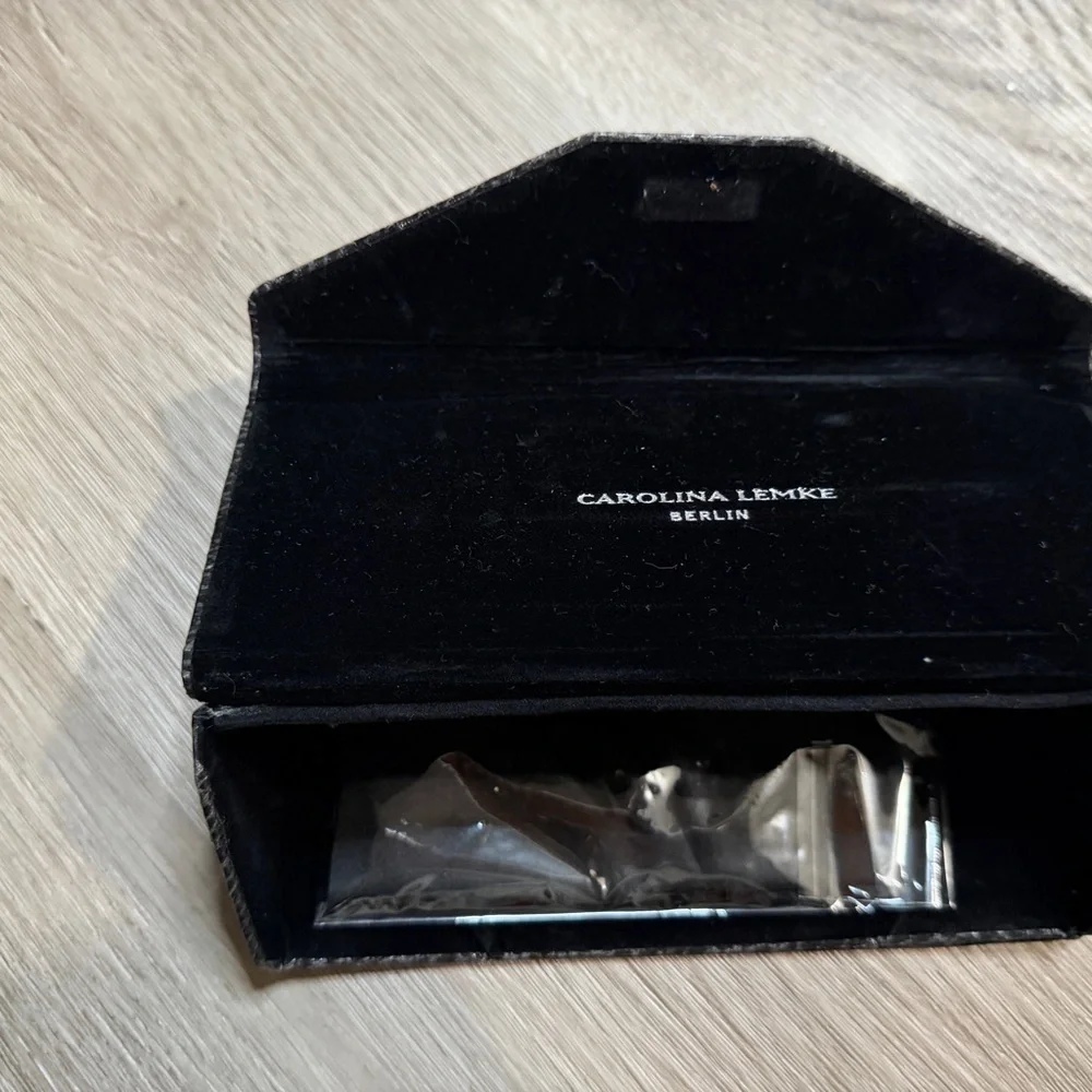Carolina Lemke Berlin Black Snakeskin Sunglasses case